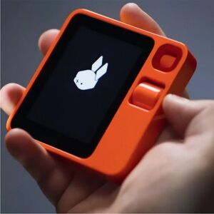 Rabbit AI Companion in Black and Red